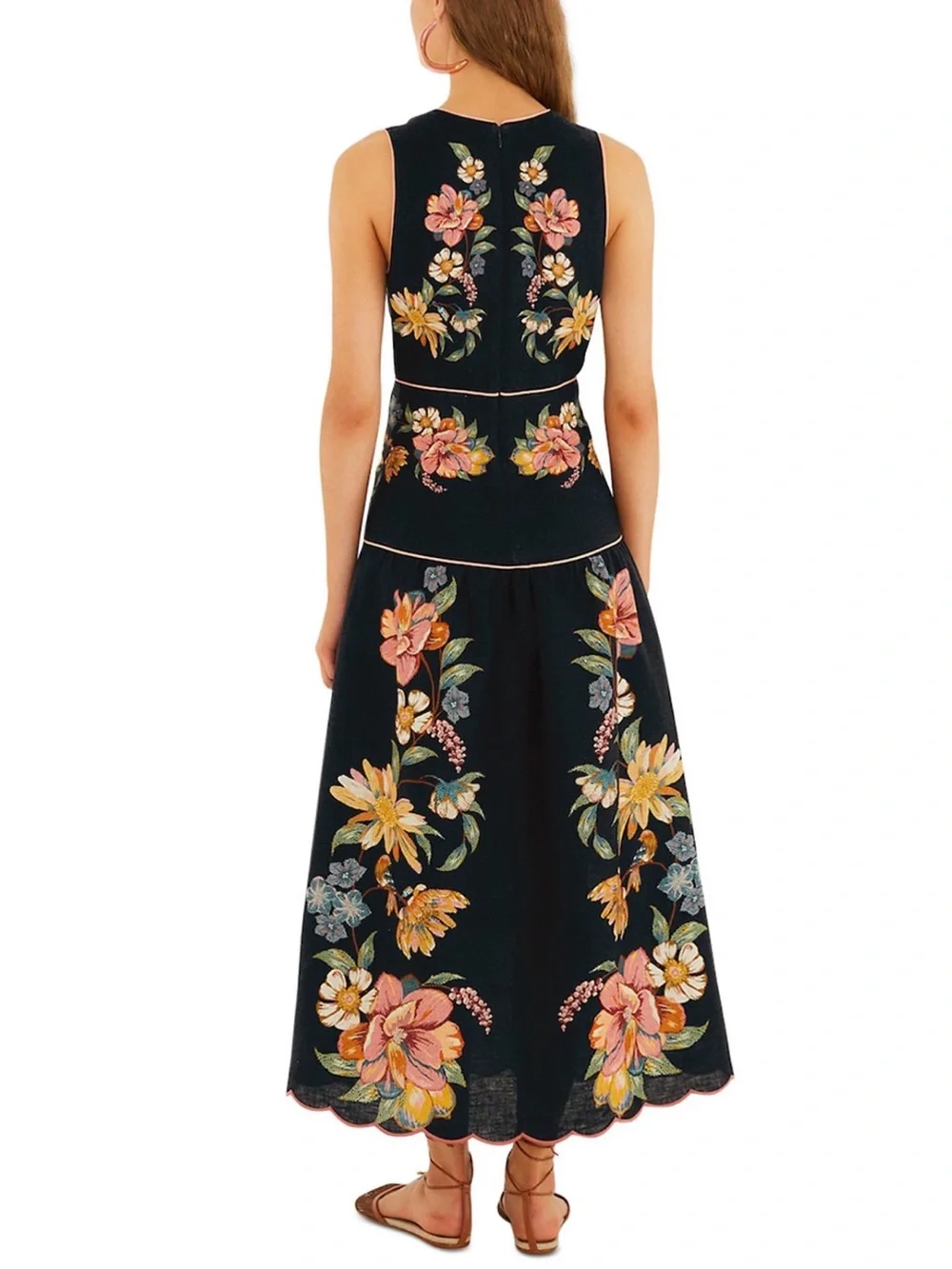 FARM Rio Maira Floral Print Linen Dress – Size XL – NWT